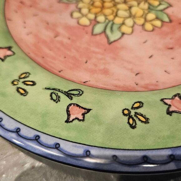 Watercolors by Sango Blueberry Sky 3000 2 Salad Plates 7 7/8"  by Sue Zipkin - Picture 4 of 7